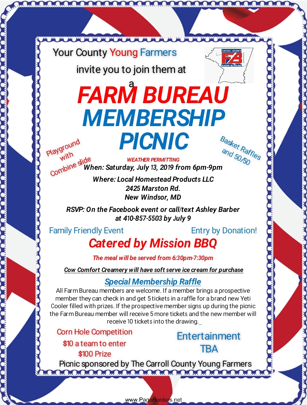 Farm Bureau Membership Picnic Maryland Farm Bureau